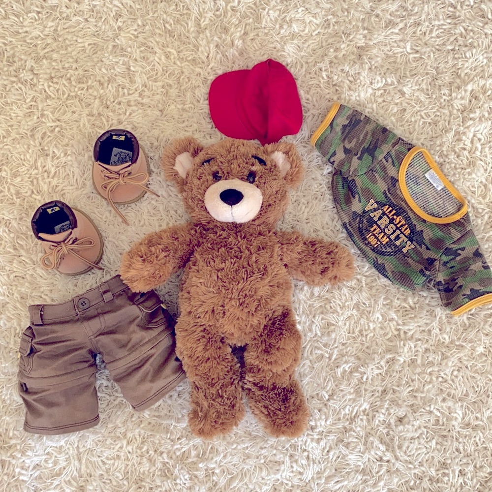 Build a Bear BEAREMY Plush Brown Teddy All Star Varsity Top Shoes Cap & Roars